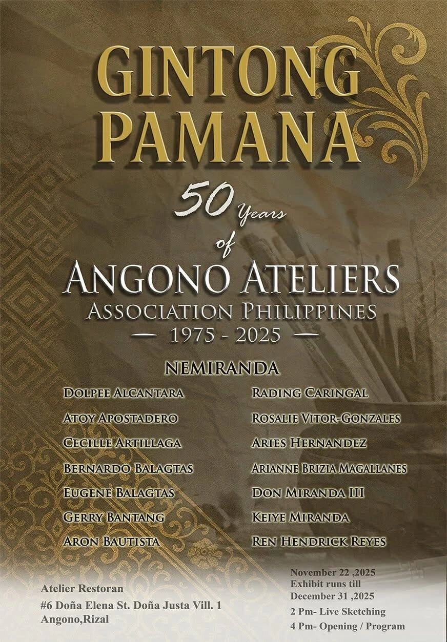 Gintong pamana: 50 Years of Angono ateliers Association (1975-2025)